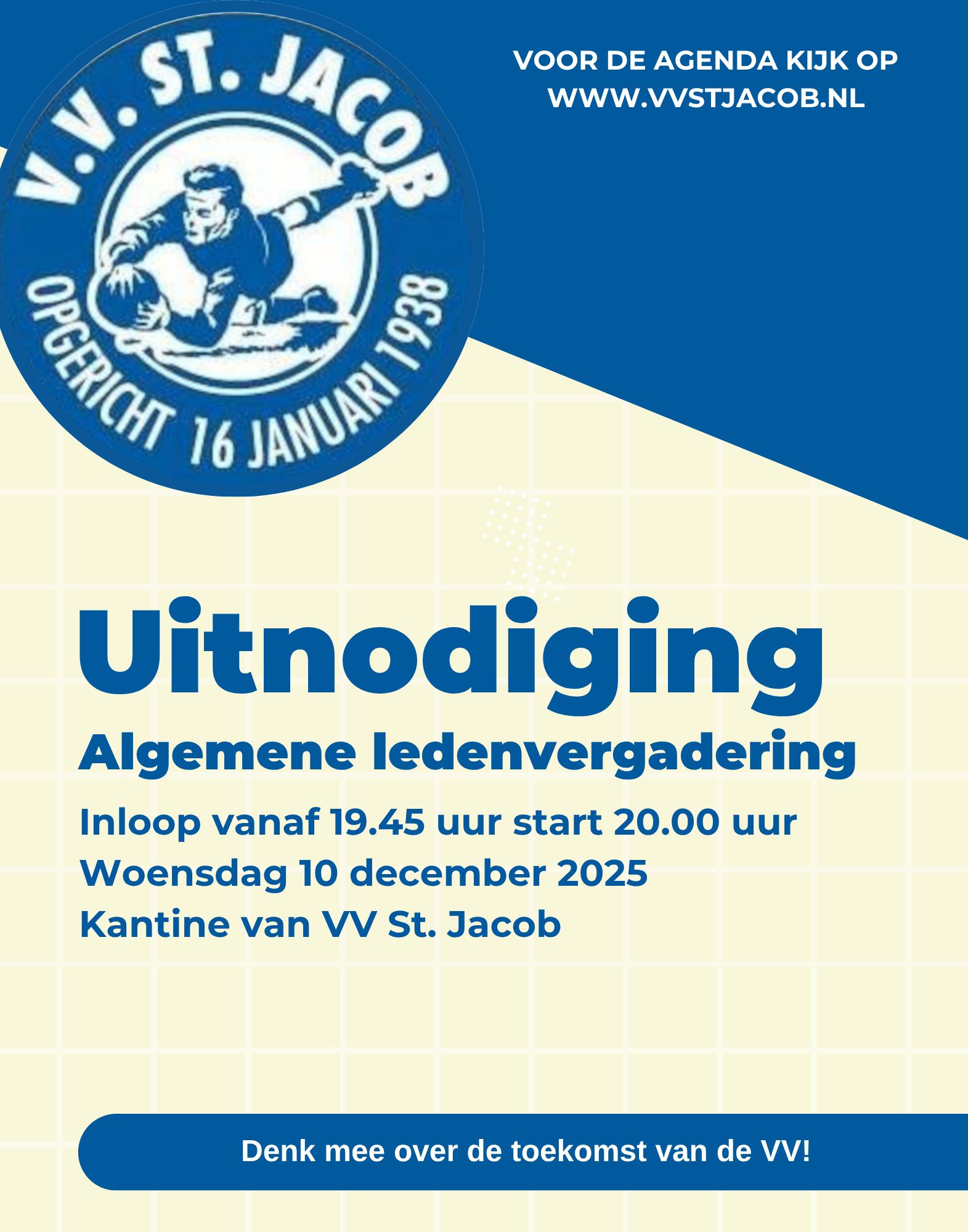 Uitnodiging ledenvergadering woensdag 10 december 2025