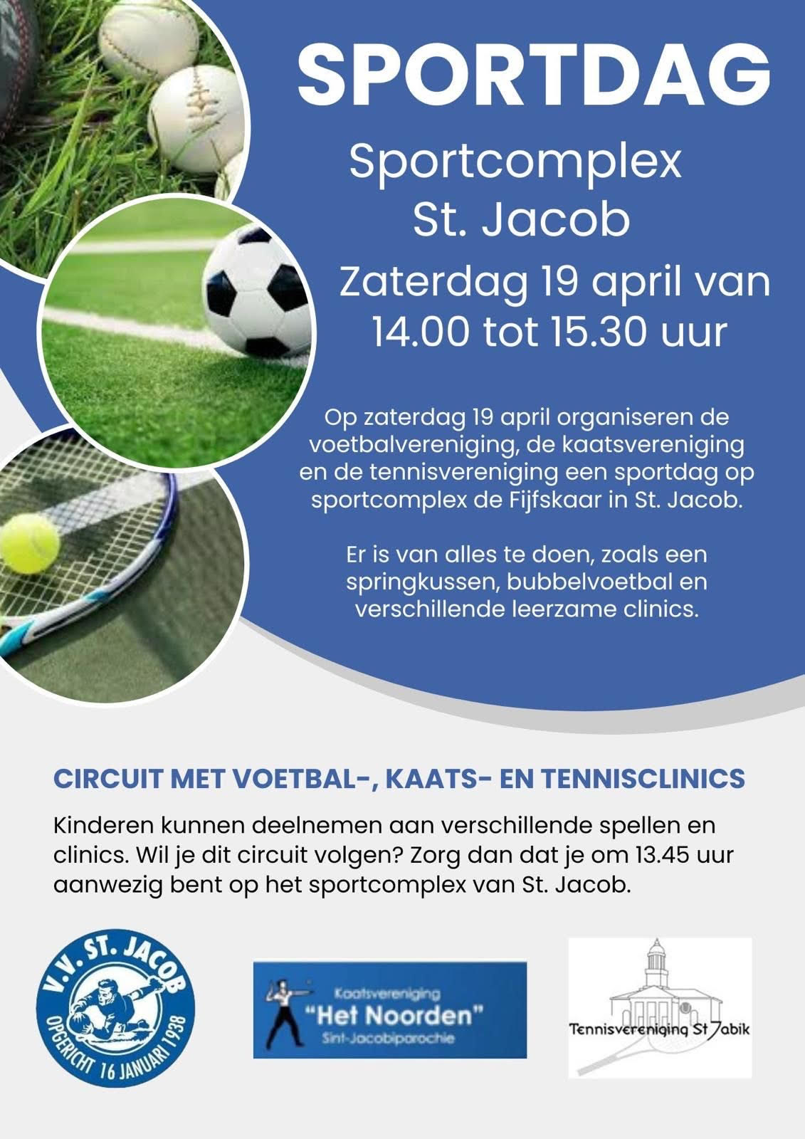 Sportdag zaterdag 19 april 2025